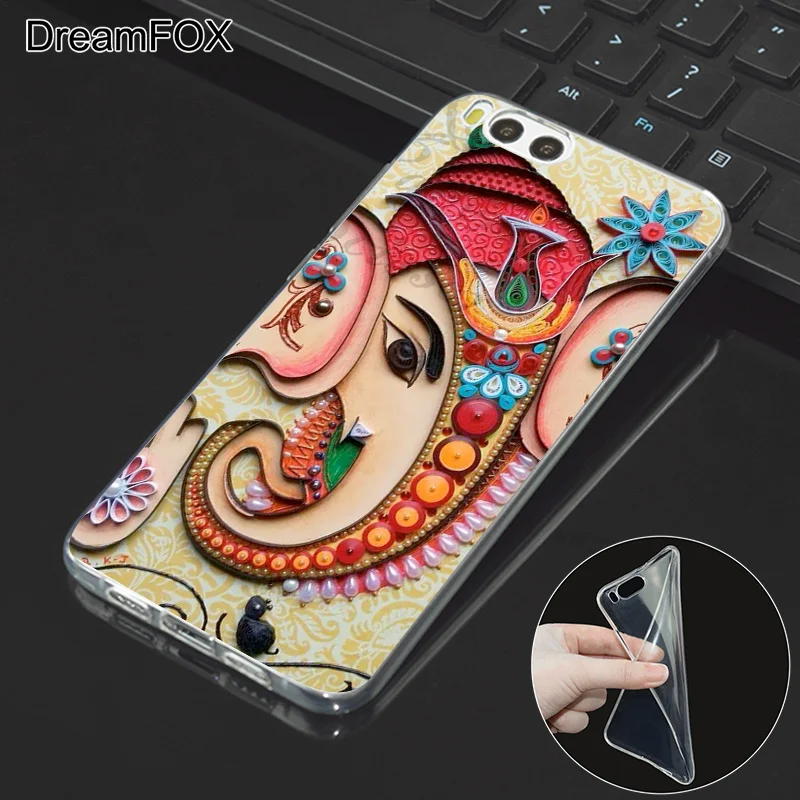 DREAMFOX M229 Ganesha The Hindu God Soft TPU Silicone Case Cover For Xiaomi Mi Note 2 3 4 5 6 8 SE M5 4C 4S 5C 5S 5X 6X A1 Plus |