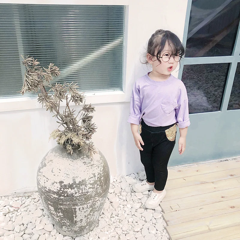 Хлопковые футболки с длинными рукавами для мальчиков на осень 2019 однотонные