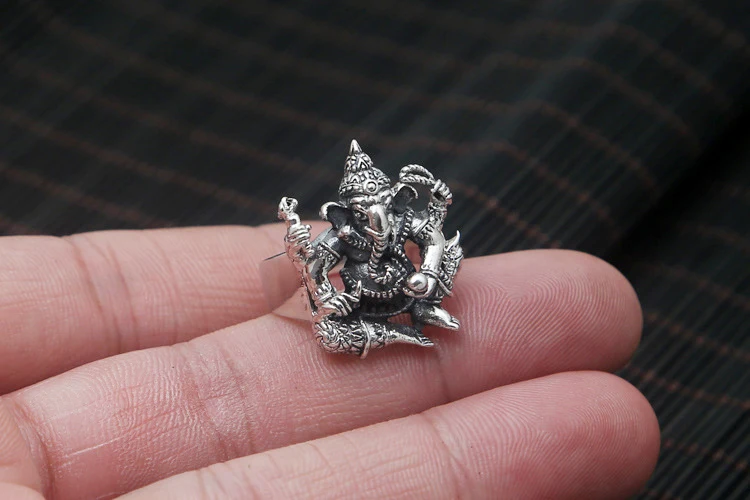 Мужское кольцо в стиле ретро Властелин гинду Ганеша A3139 | Украшения и аксессуары
