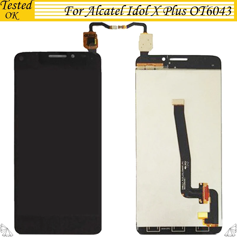 Белый черный цвет 100% протестирован хорошо для Alcatel Idol X + Plus OT 6043 6043D OT6043 ЖК дисплей