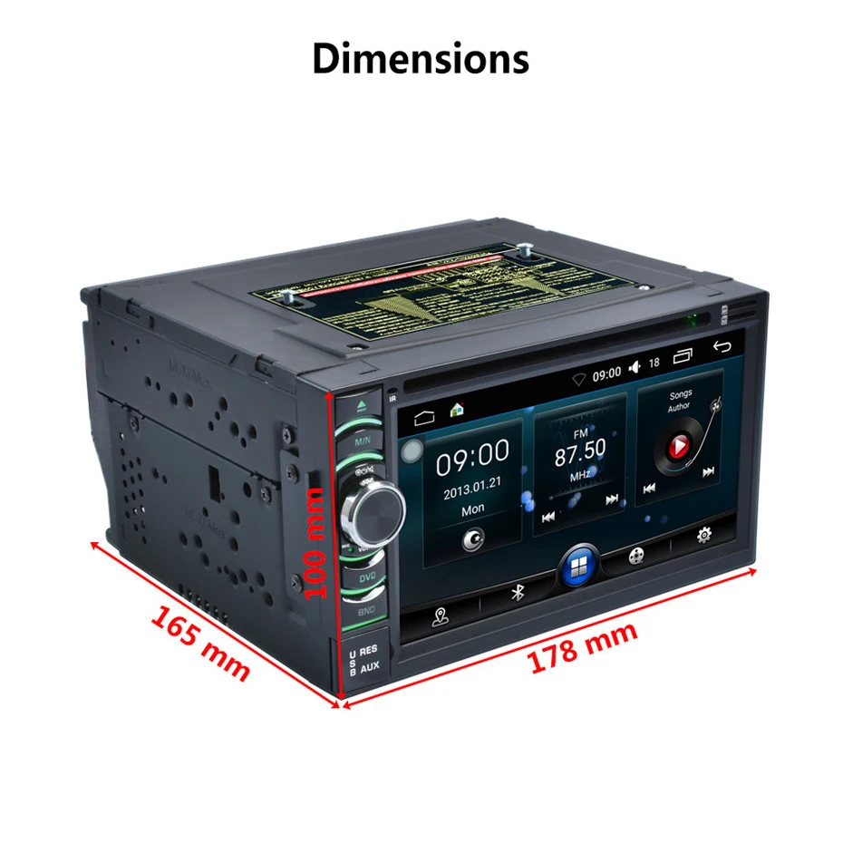 Car 6.5 дюймов android ПК построен в GPS навигации автомобиль тире USB/SD/AUX/MP3/ cd dvd плеер