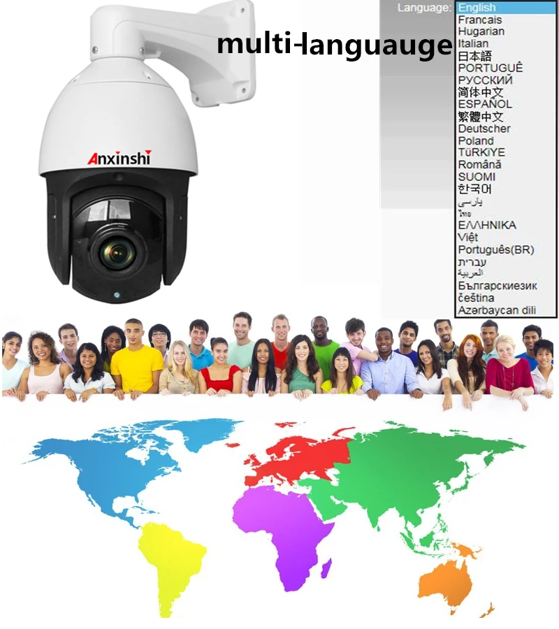 Купольная камера Onvif 20X уличная 6 дюймовая 1080P PTZ ip с оптическим зумом и POE
