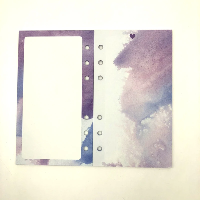 Watercolor Lovedoki A5A6 планировщик Заправка для Filofax Dokibook спиральный блокнот с 6 отверстиями вкладыш дневник Внутренний сердечник школьные канцелярские принадлежности - Цвет: Watercolor