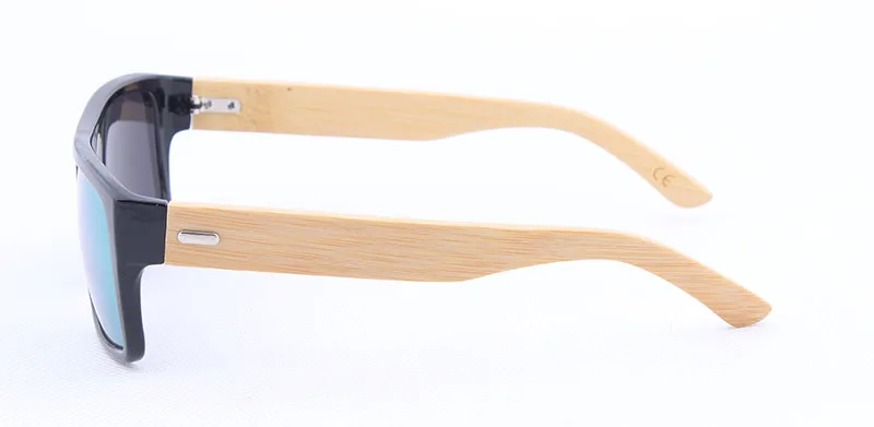 Солнцезащитные очки GREENBUY черные зеркальные в черной оправе с логотипом из