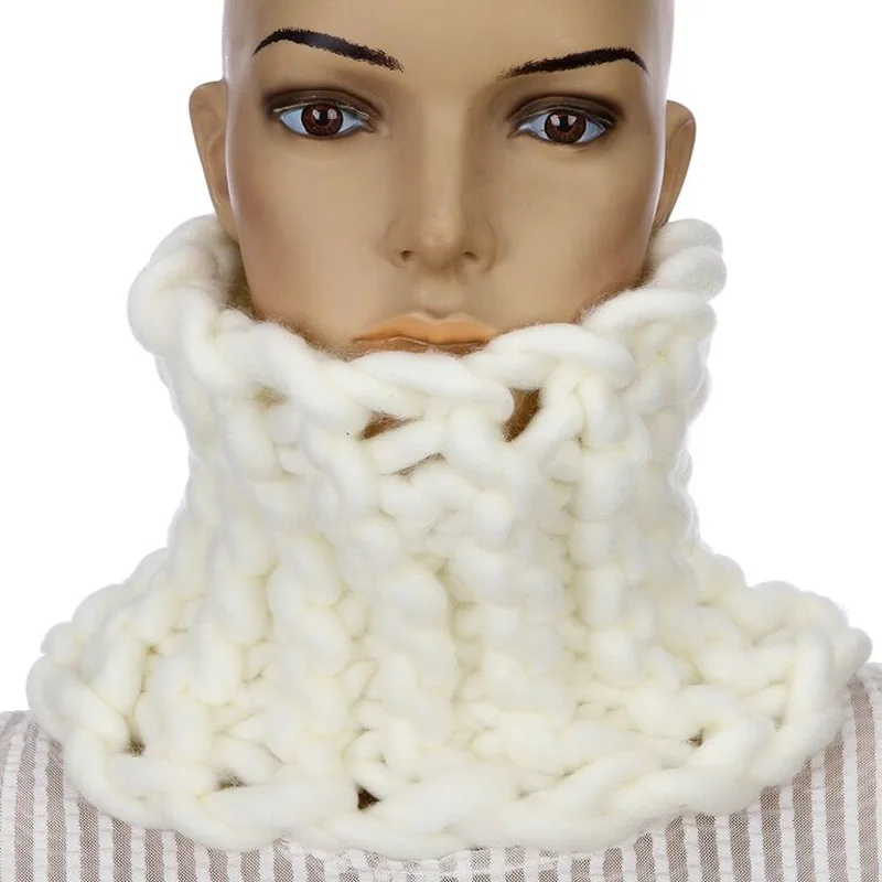 Новинка корейские шарфы кольца Shag зимние теплые вязаные женские ручной работы