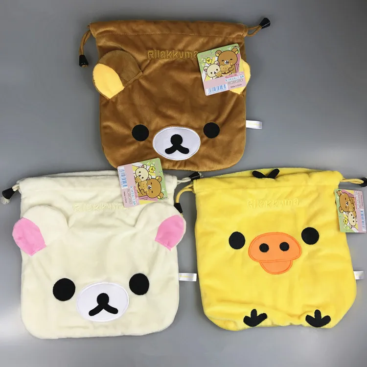 3 вида стилей мультипликационный Rilakkuma Kiiroitori многофункциональная сумка для монет аксессуар Сумка среднего размера 20*20 см