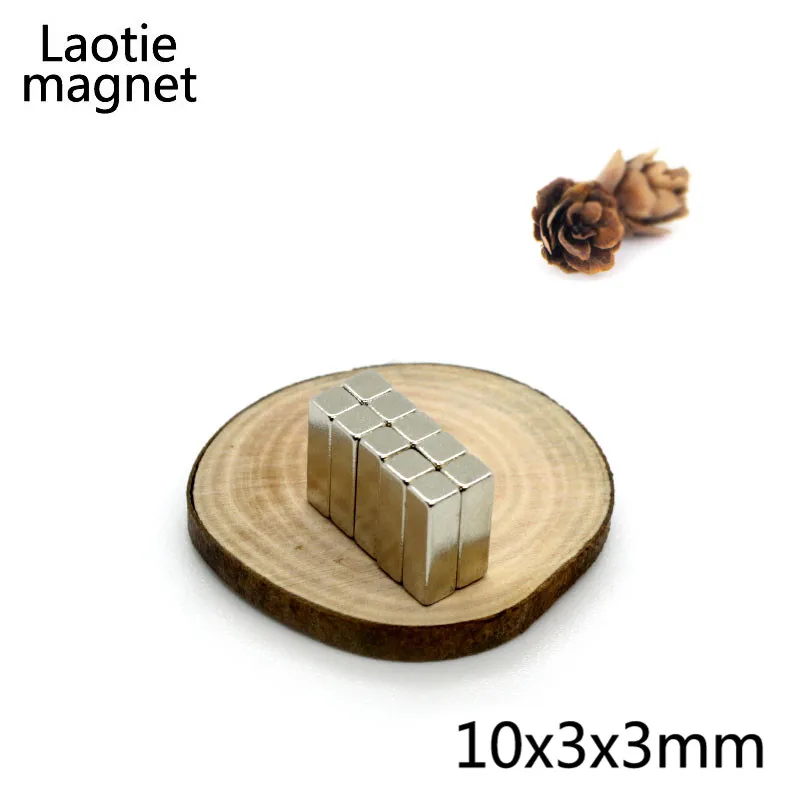 10 шт. 10x3x3 мм Small маленький блок супер сильные неодимовые магниты 10*3*3 редкоземельные кубовидные мощные магнитные магниты
