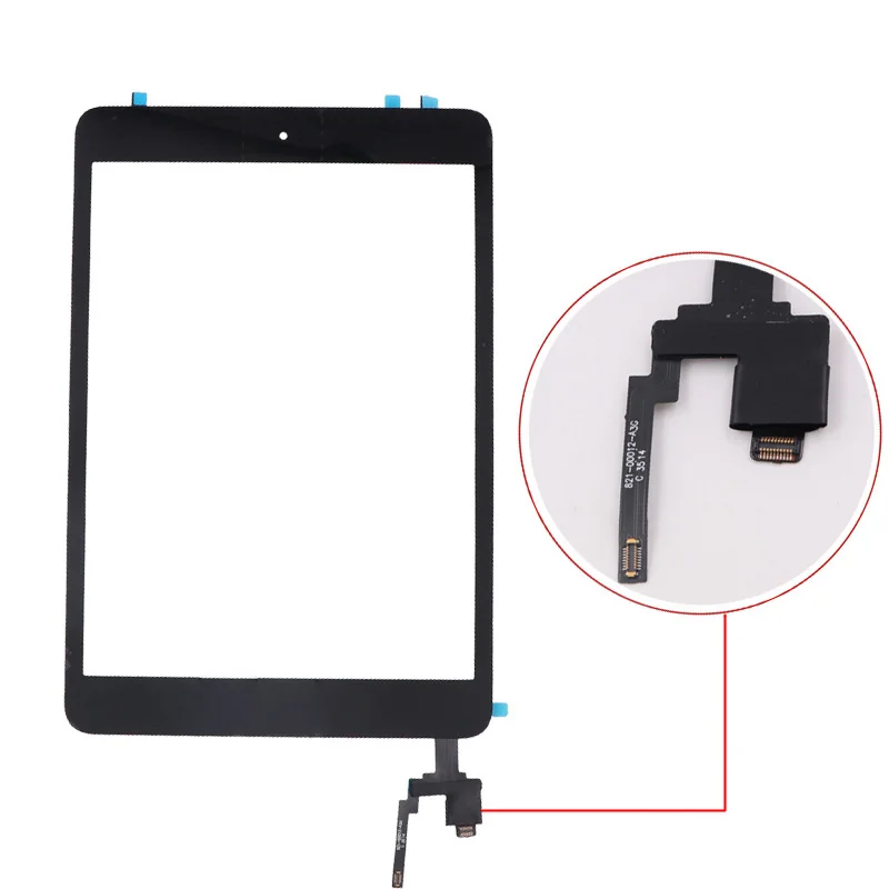 Mini3 сенсорный экран дигитайзер для iPad Mini 3 A1599 A1600 A1601 TP IC с кнопкой домой и клейким передним стеклом Замена