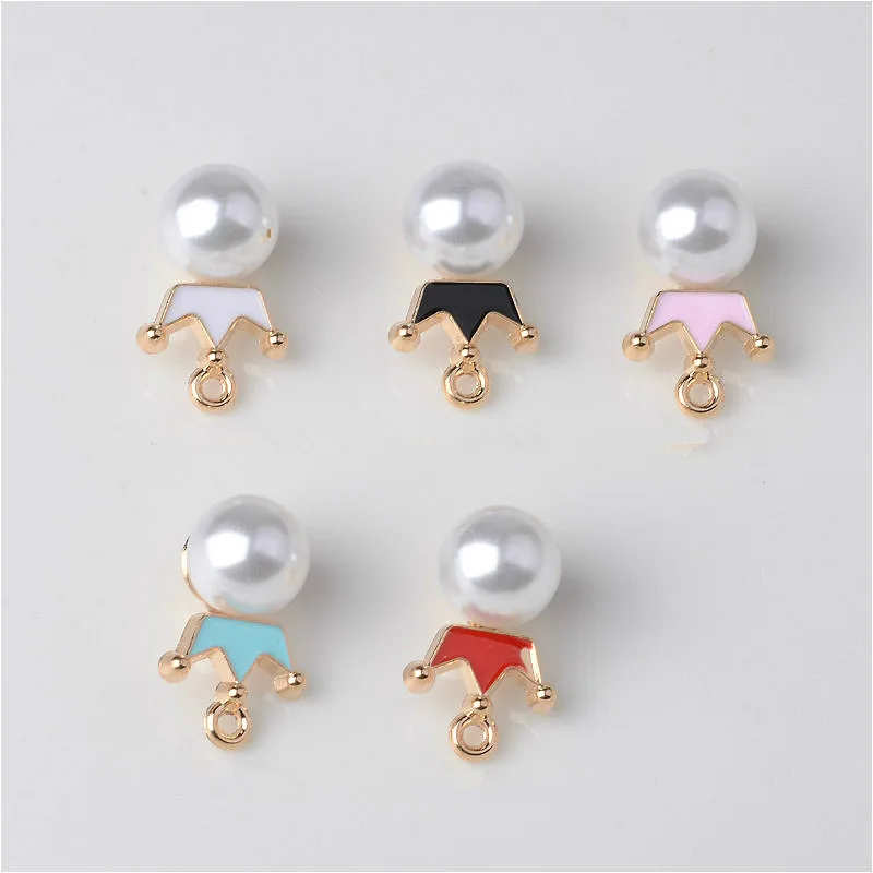 30 PCS 12*19mm Fashion Metal Alloy Imitation Pearl Pendant Connectors Charm For Earrings Accessories | Украшения и аксессуары
