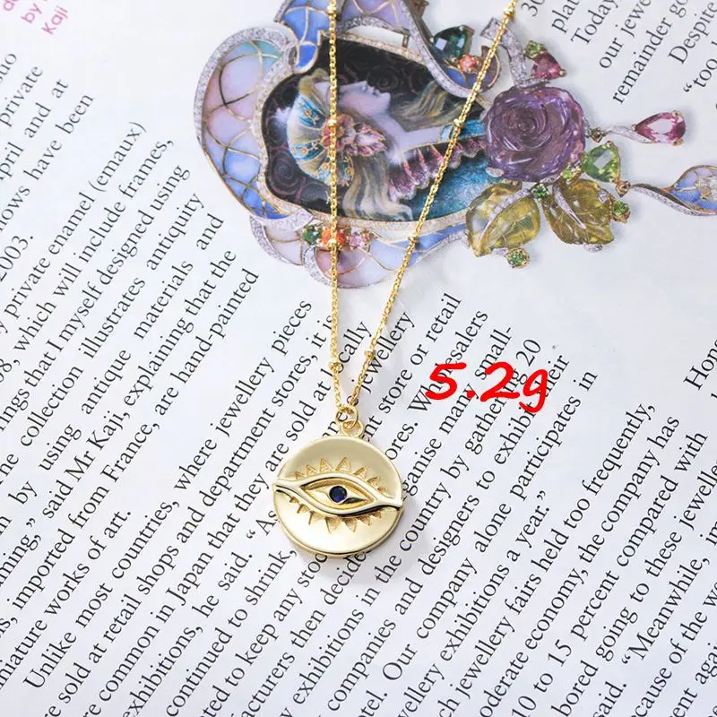 Серебряное ожерелье Silvology из стерлингового серебра 925 пробы с дьявольским глазом