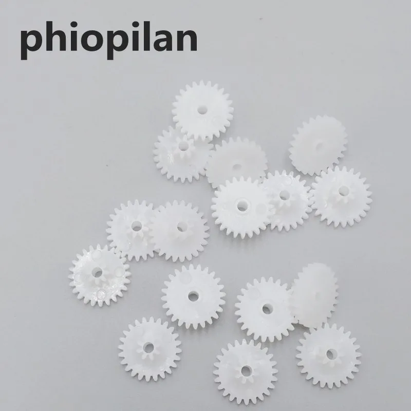 PHIOPILAN 100 шт. 2408 2B 0 5 Модуль 24 t 8t зубца апертура двигателя с двойным редуктором 2 05 мм