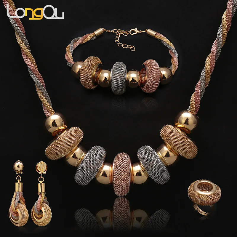 Ювелирные наборы для невесты из Дубая свадебные с африканскими бусинами