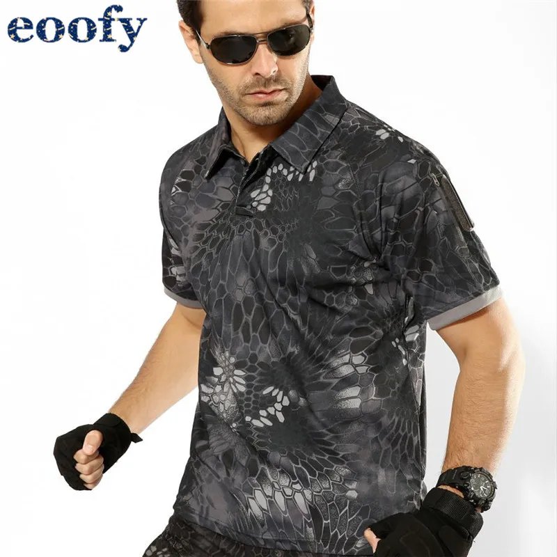 Men Summer Camo Quick Dry Tactical Polo Shirts Casual Breathable Uniform Military Short Sleeve|Поло| |