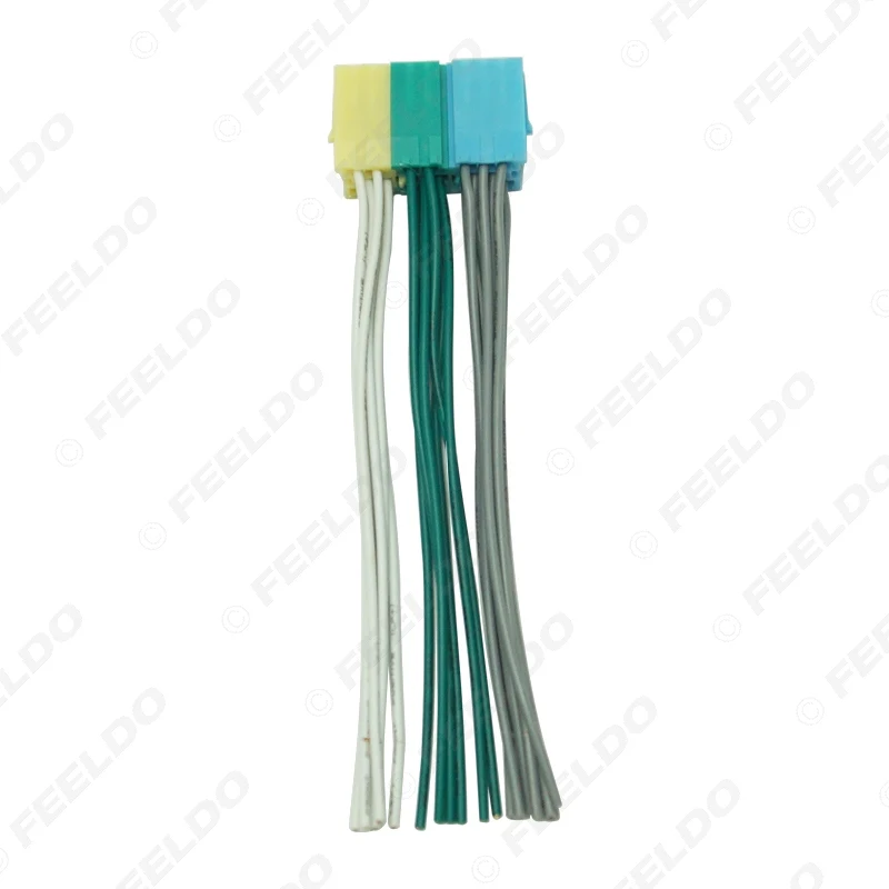 FEELDO 10pcs Car Radio Audio Wire Harness Adapter For Volkswagen Polo/Bora/Passat/Golf/Santana Skoda CD Power Cable Plug | Автомобили и
