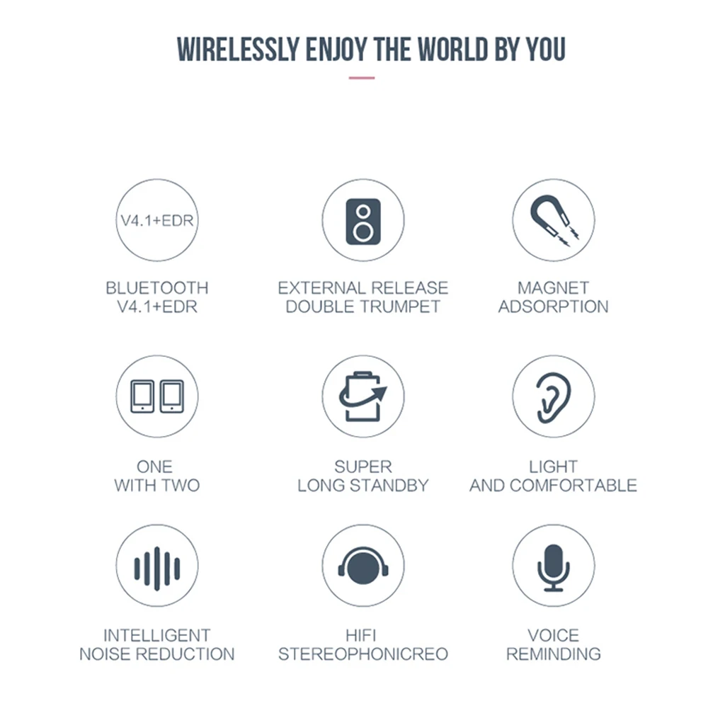 V8 спортивные Bluetooth наушники Встроенный микрофон Беспроводная легкая гарнитура с лентой на шею спортивные наушники с HIFI базовым динамиком