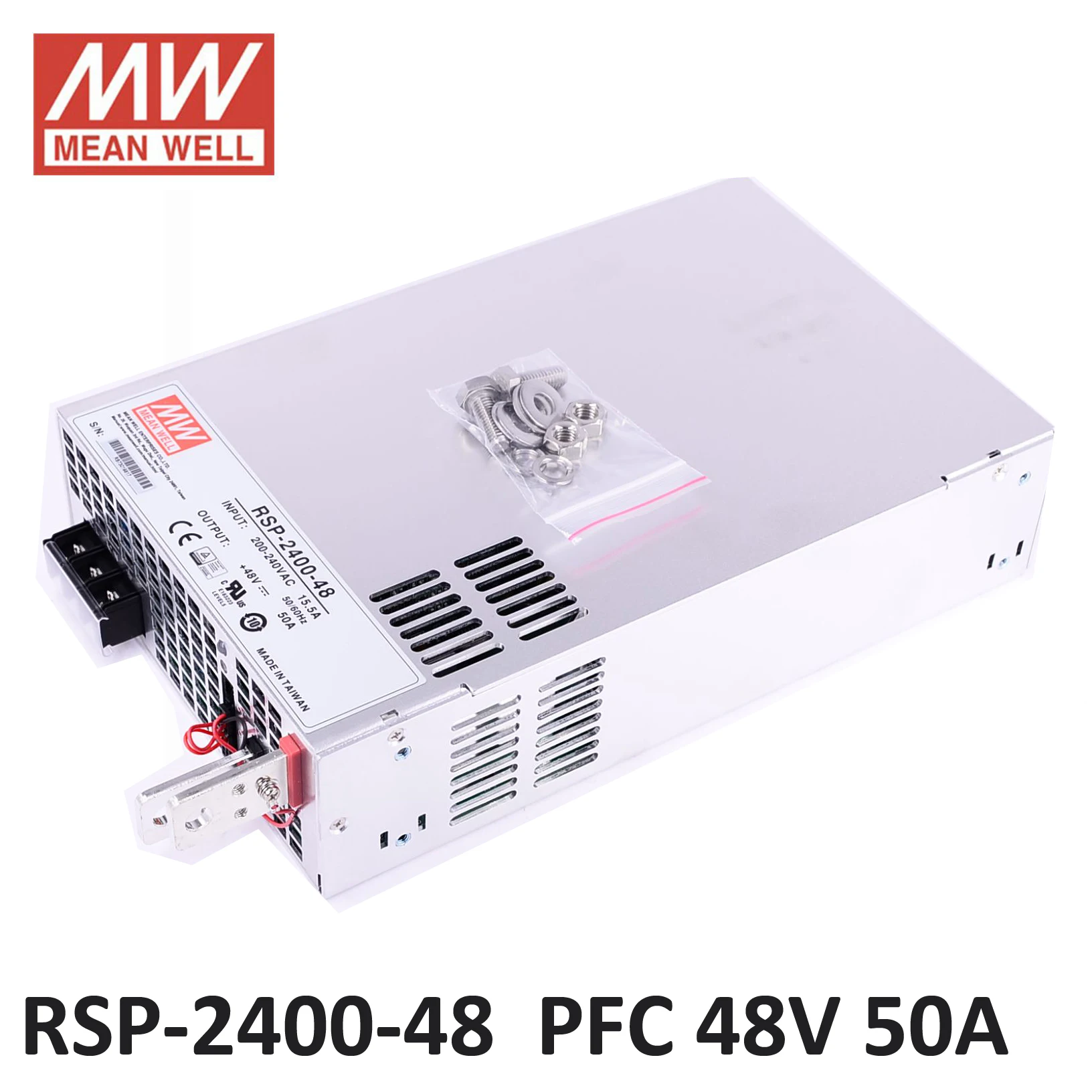 Означает хорошо RSP-2400W 24 в 12 В 48 в большой источник питания PFC в параллельном светодиодном драйвере средняя мощность питания 2400 Вт 24 В 100A UL CE