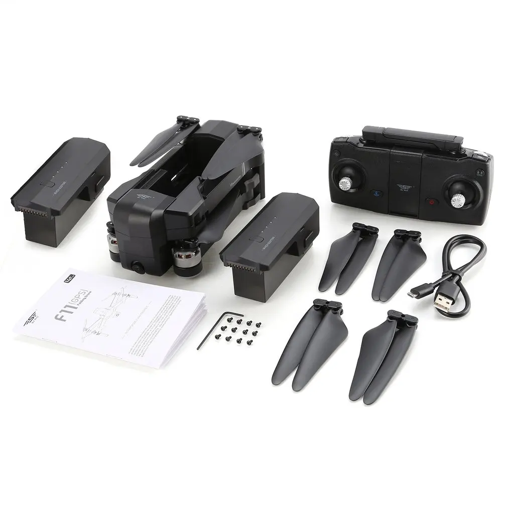 F11 2 battery SJR/C F11 gps 5G Wi-Fi FPV с камерой 1080P 25 минут время полета бесщеточный складной рычаг селфи RC Дрон Квадрокоптер - Цвет: F11 2 battery