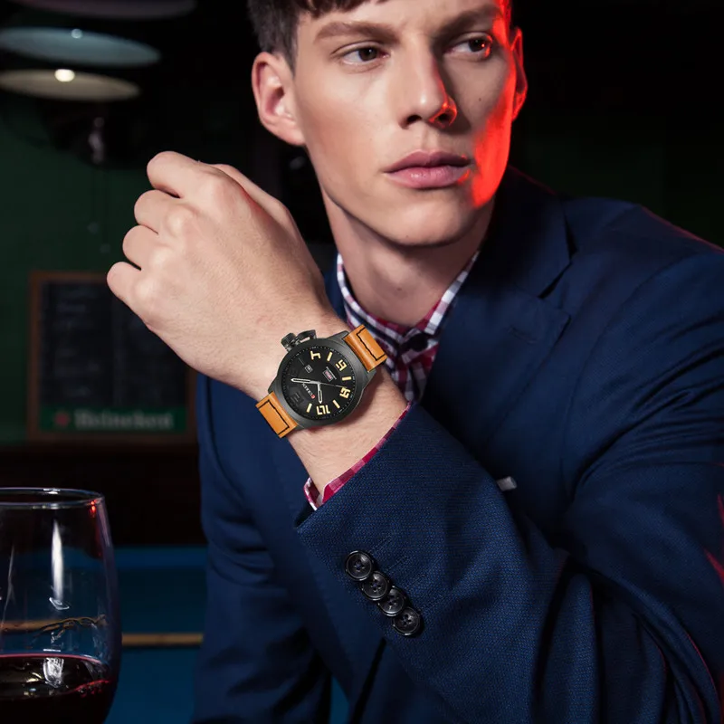 Curren кварцевые мужские часы Топ бренд класса люкс военные 2017 модные повседневные