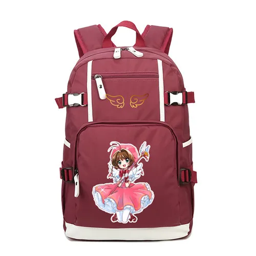 11 Аниме карты Captor розовый милый рюкзак Mochila Feminina SAKURA Kawaii женские сумки на плечо холщовые школьные сумки рюкзак для книг - Цвет: 11
