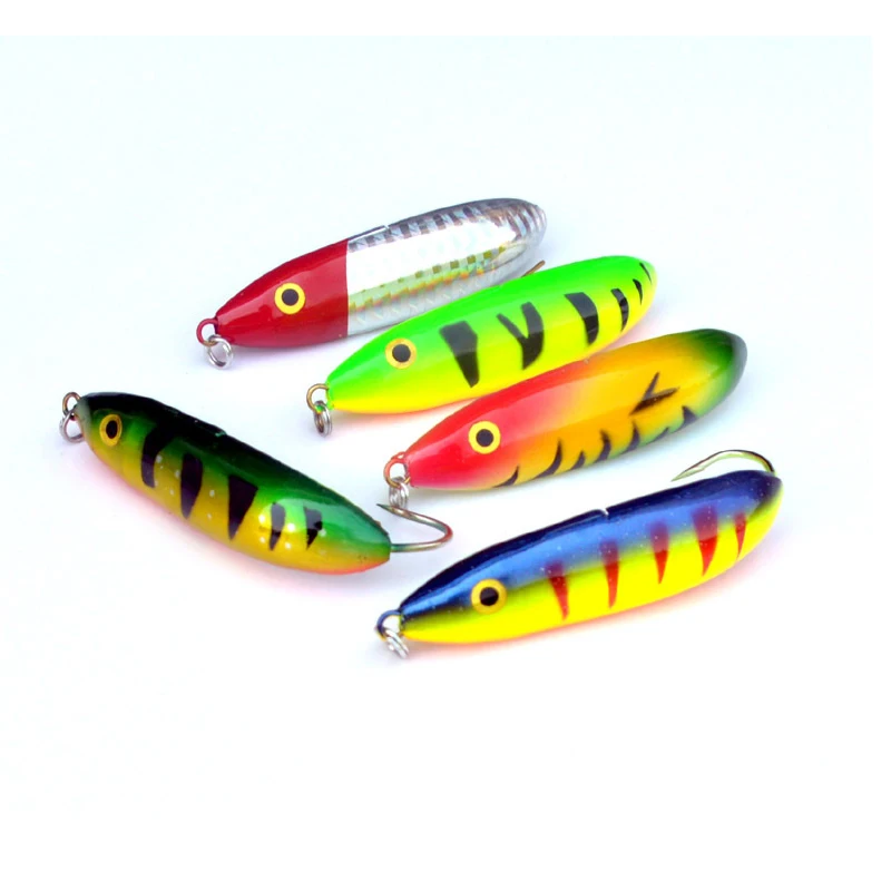 Рыболовные приманки ложка крючок с изгибом Minnow Вибрирующая приманка рыболовные 9