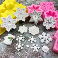 christmas gloves snowflake silicone fondant soap 3d cake mold cupcake ice cream mousse jelly chocolate baking decoration tool