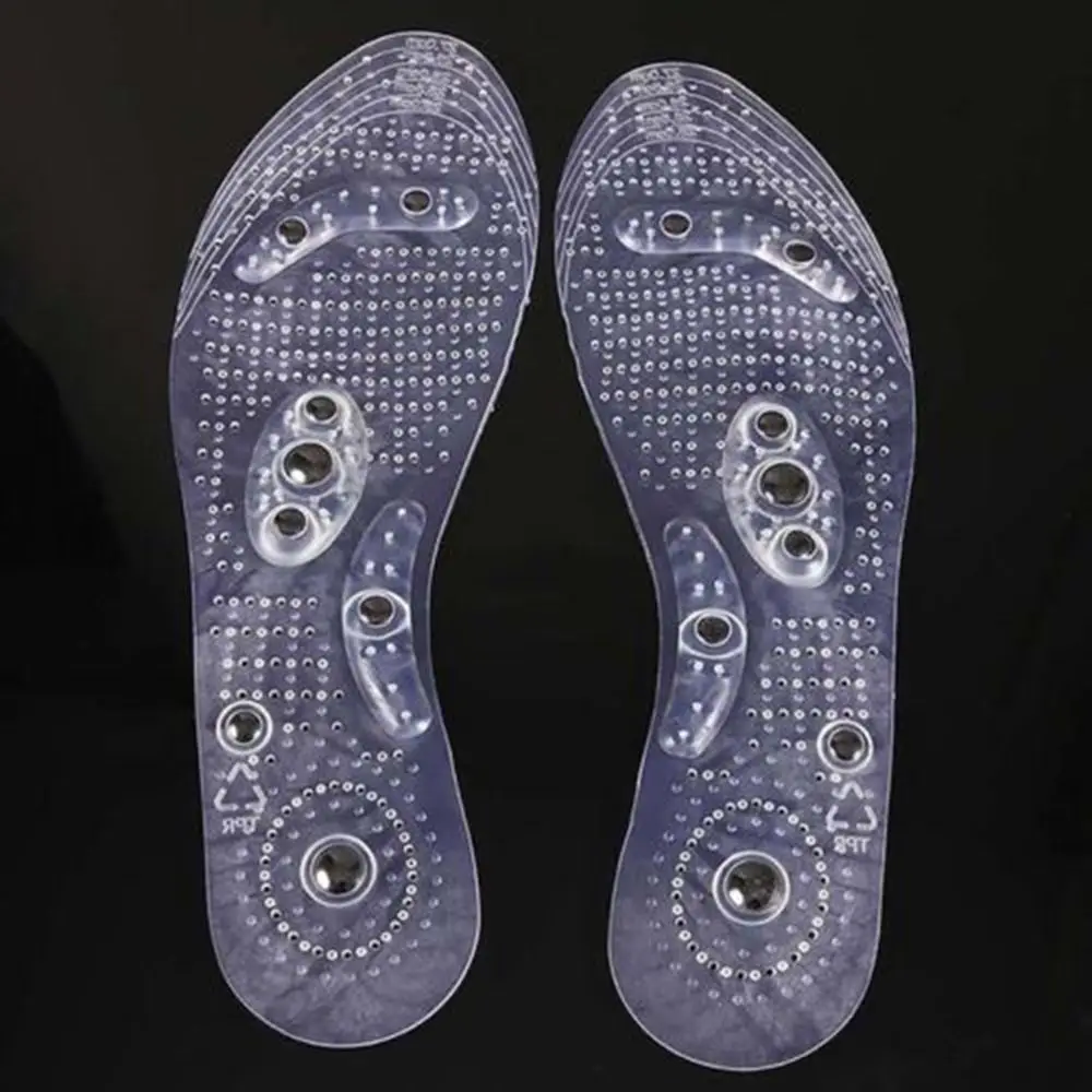 Magnetic Massage Shoe Insole Gel Pad Foot Relax Cushion Massage Insole eykosi round shaped foot heel anti abrasion silica gel massage insole cushion