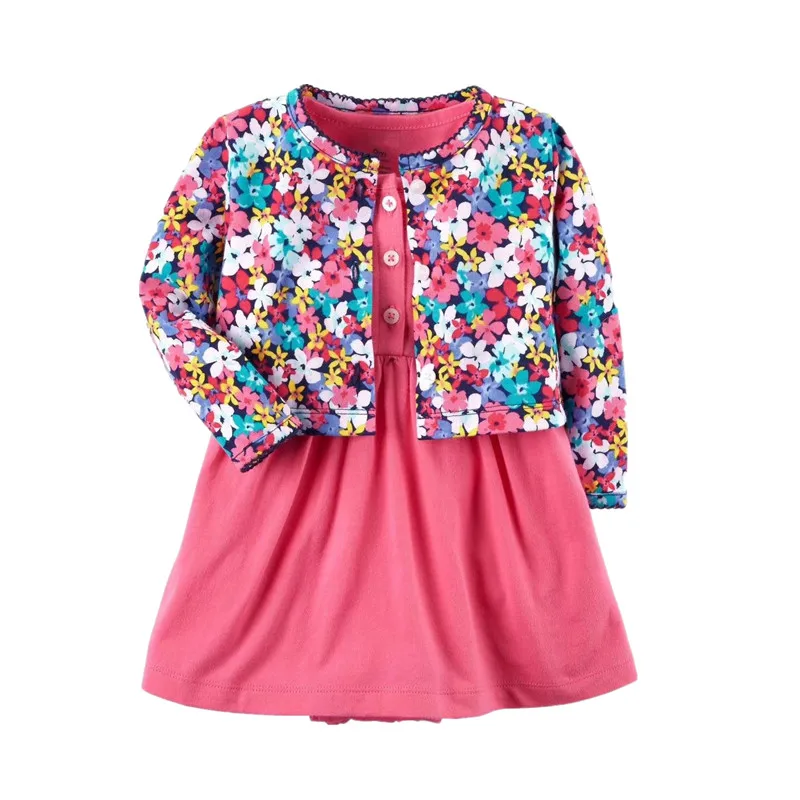 Новое платье для маленьких девочек комплект из 2 предметов яркий комбинезон с