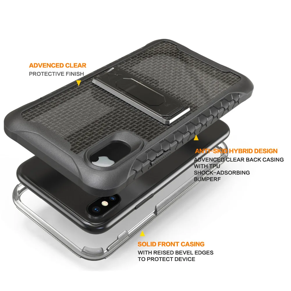 Роскошный Жесткий чехол KSELF 360 Heavy Duty для iPhone 7 8 X Plus XS Max XR Гибридный противоударный