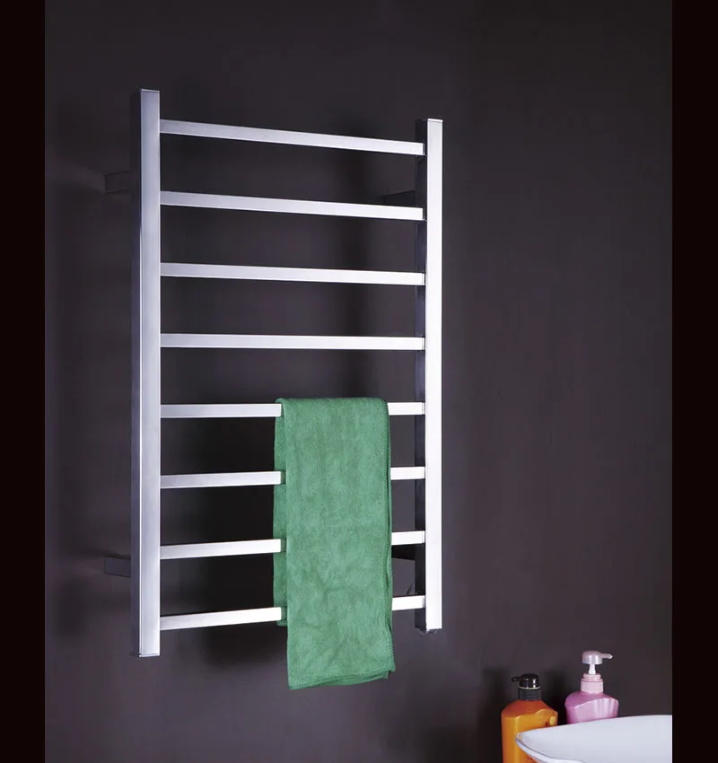 

New Design Electric Heated Towel Rack Square bars Towel drying Heater Popular Type Heated Towel Rails Bathroom Towels TW-SQ8