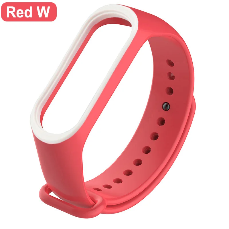 Red White XShum mi band 4 браслет ремешок для силиконовой Xiaomi mi Band 3 mi band 4/3 ремешок на руку замена Смарт-Аксессуары - Цвет: Red White