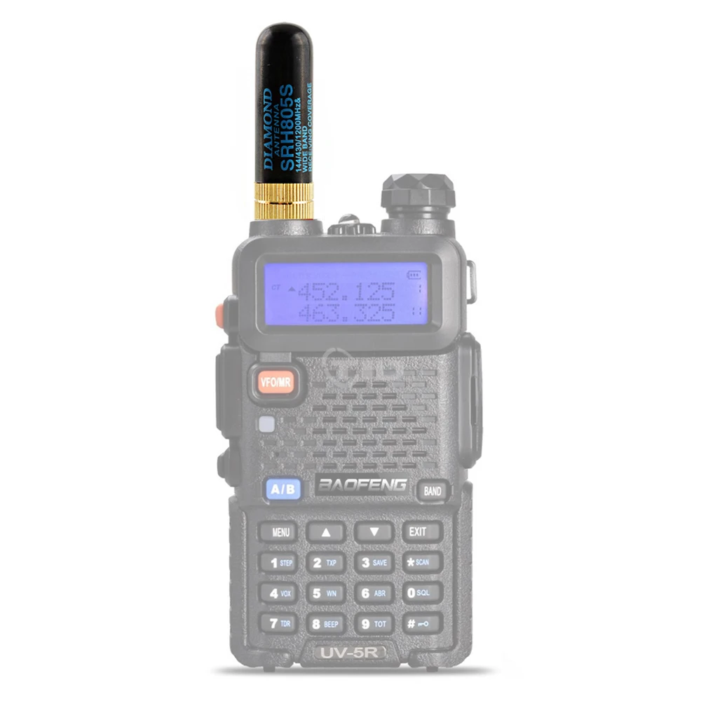 2 шт. Diamond SRH805S VHF Любительская рация SMA-F короткая антенна для иди и болтай Walkie Talkie “иди и Baofeng UV-5R BF-888S UV-82 GT-3 H777 RT-5R двухстороннее радио