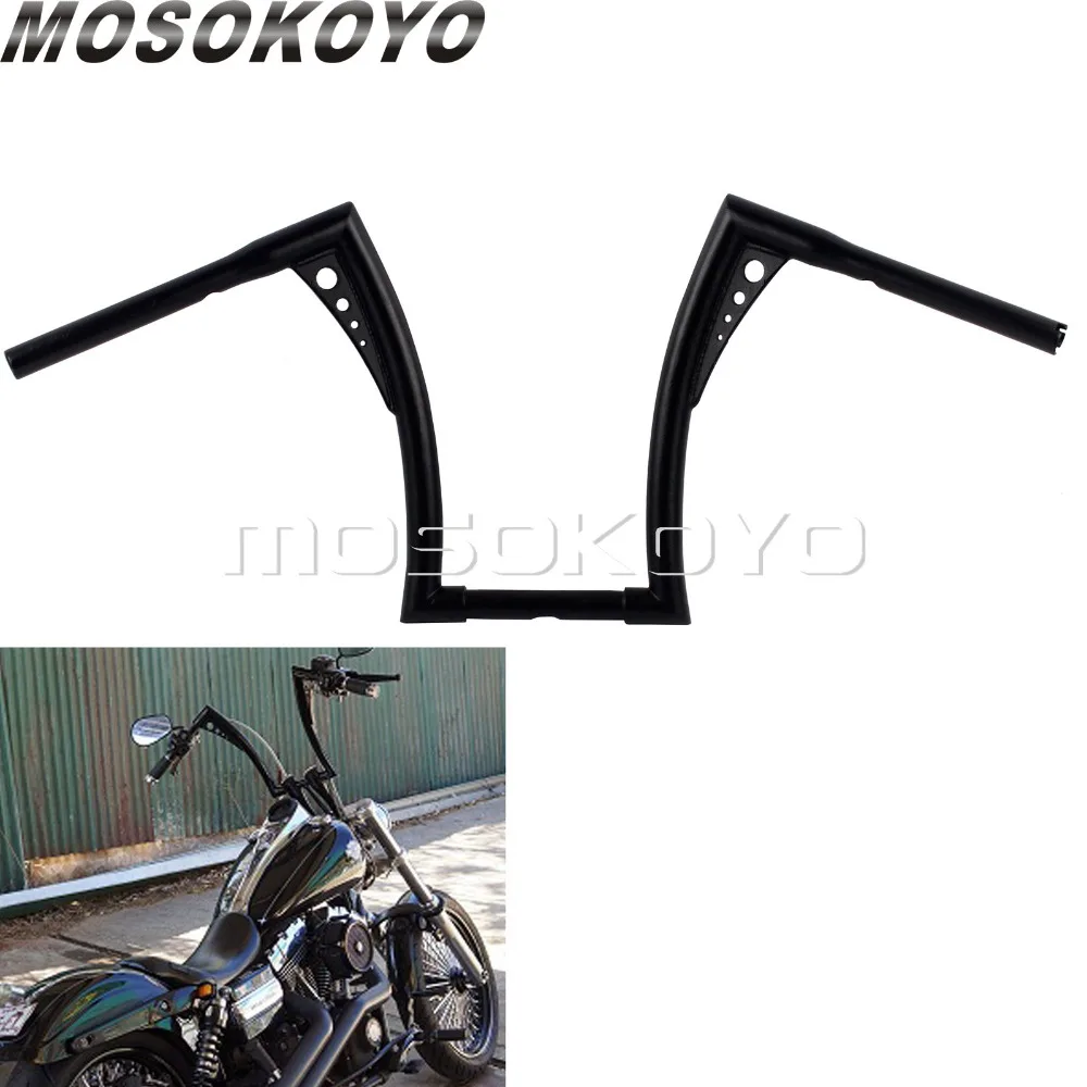 14 &quotRise Black APE вешалка 1-1/4&quot Руль 34 &quotширокий Drag Fat Bar 1&quot для Harley Softail Sportster кафе
