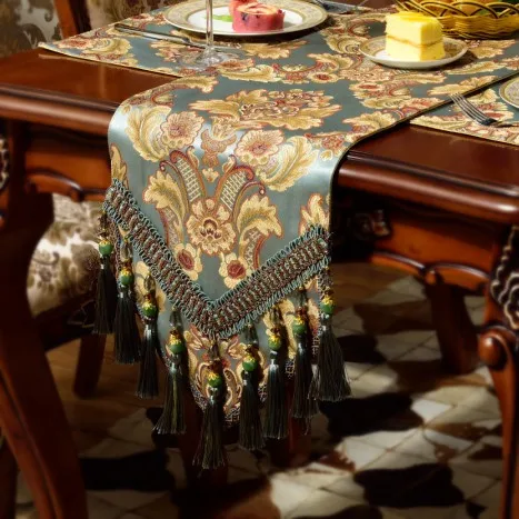 Высококачественный прямоугольный стол бегун Европейский Роскошный вышитый