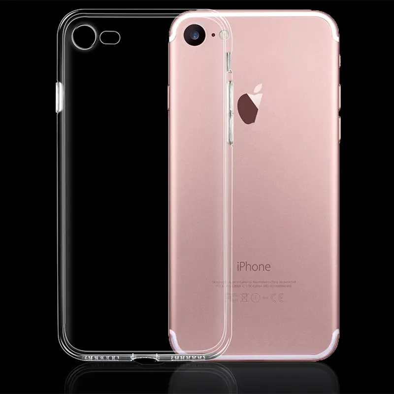 Ультратонкий Мягкий Прозрачный силиконовый чехол из ТПУ для телефона iPhone 7 6 6s Plus 5