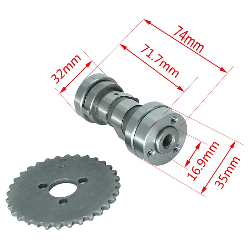 Мотоцикл Распредвал ведушего колеса 32 Зубьев Переключение времени подходит для