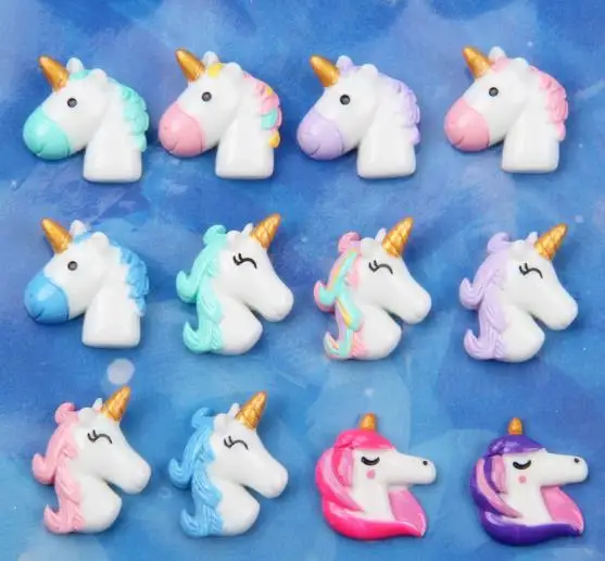 

Resin Unicorn Jewelry Accessories DIY Hair Kawaii Unicorn hair Flat Back Resin