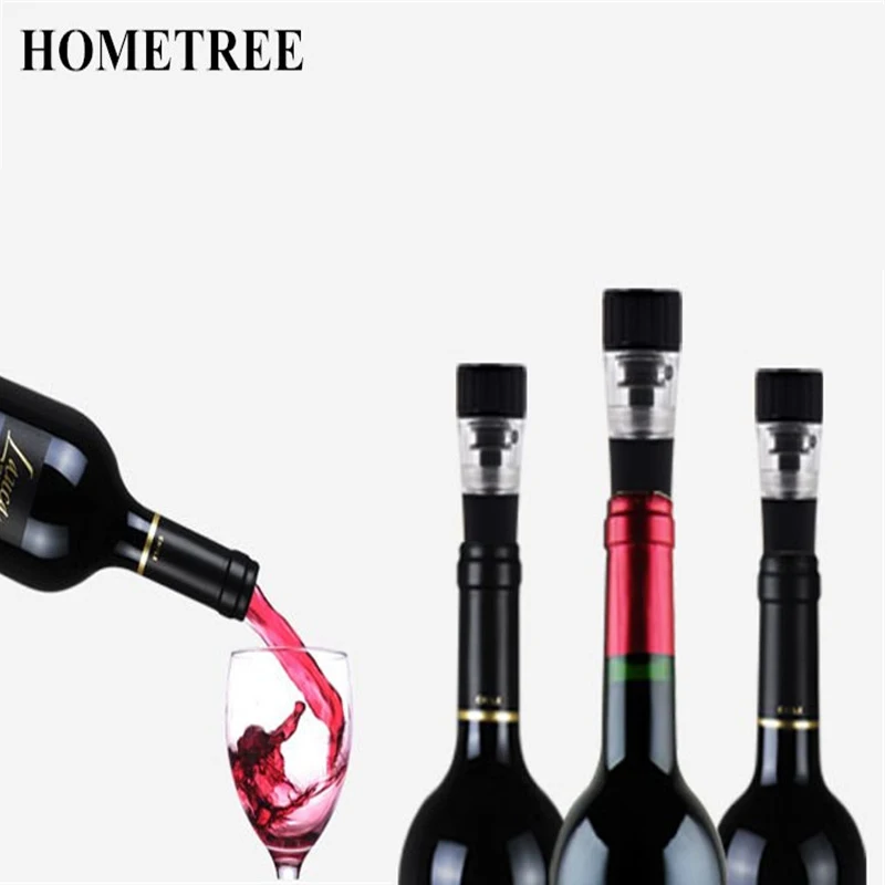 

HOMETREE Red Wine Stoppers Kitchen&Bar Acrylic Silica Gel Vacuum Sealed Preservation Wine Beer Lid Closures Bottle Stoppers H338