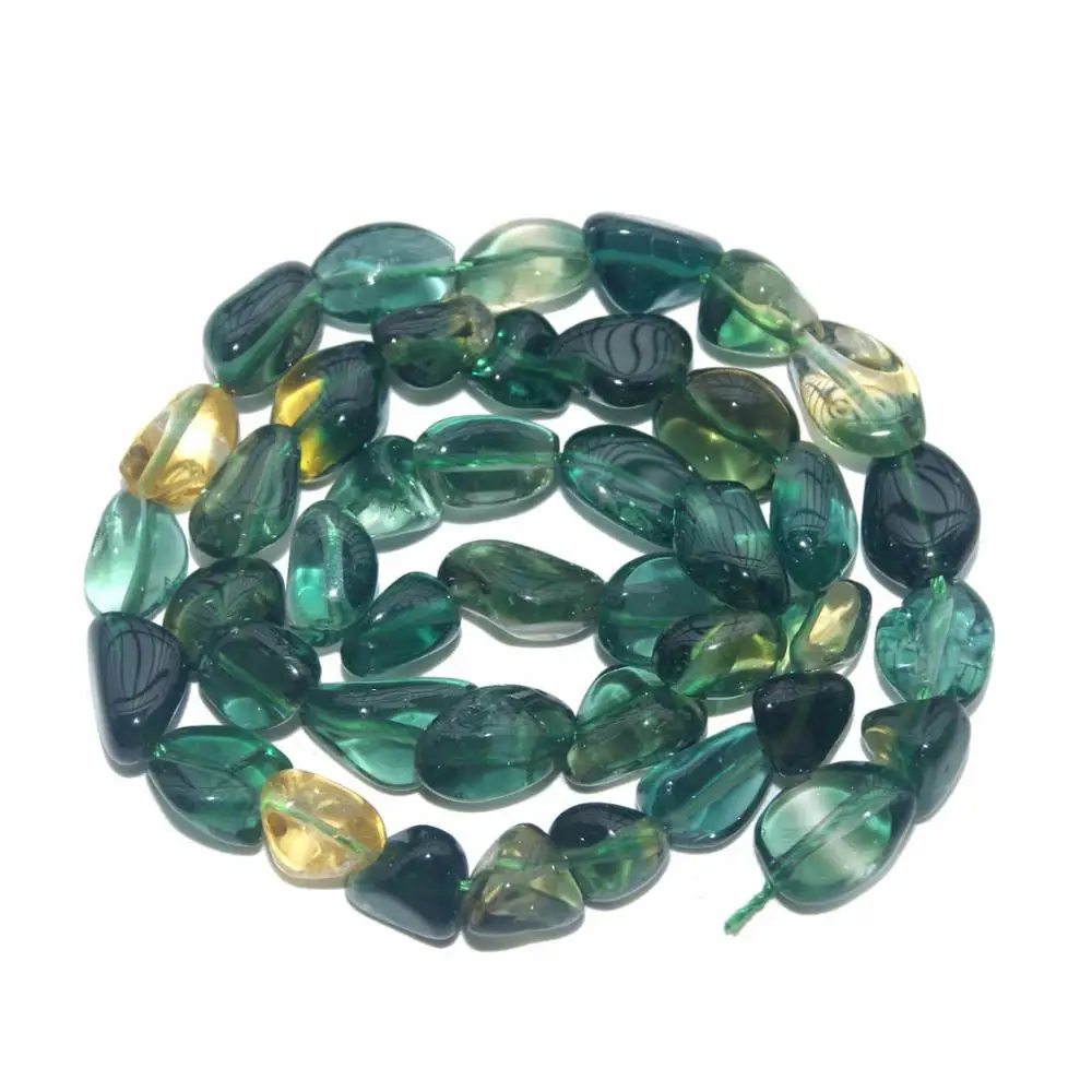 Green Citrine Неправильной формы натуральный розовый камень кварц Агат аметисты аквамарины для самостоятельного изготовления ювелирных изделий браслет ожерелье - Цвет: Green Citrine