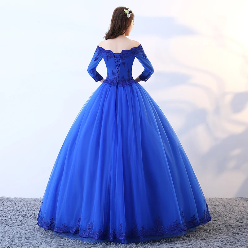 Бальное платье с открытыми плечами 16 платьев|blue quinceanera|vestidos de quinceaneraroyal blue quinceanera