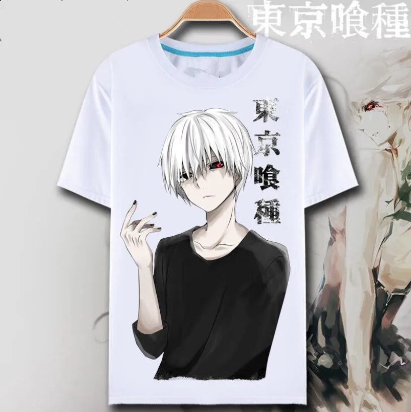2018 новая японская Футболка с принтом Tokyo Ghoul футболка короткими рукавами и