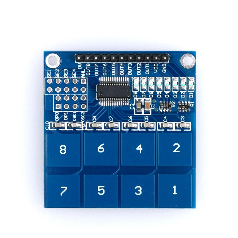 TTP226 1PCS TTP224 TTP226 TTP229 модуль цифрового сенсорного переключателя 4 8 16 канальный способ емкостный сенсорный переключатель модуль датчика для Arduino - Цвет: TTP226 1PCS