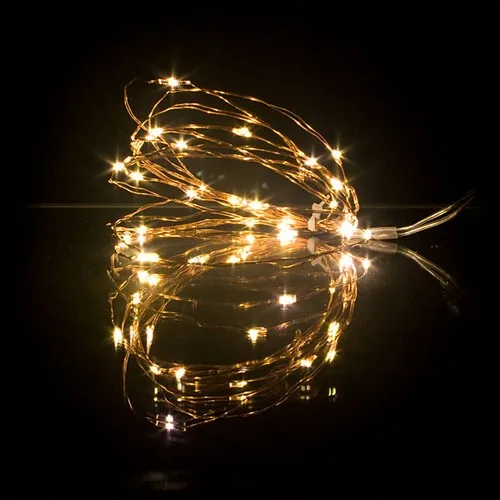 10pcs/Lot 10M 100Led 3AA Battery Operated Micro LED Fairy String Lights Copper Wire Lights for Christmas Holiday Wedding Party