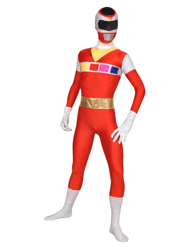 Костюм рейнджера Denji Sentai из спандекса косплей зентай на Хэллоуин