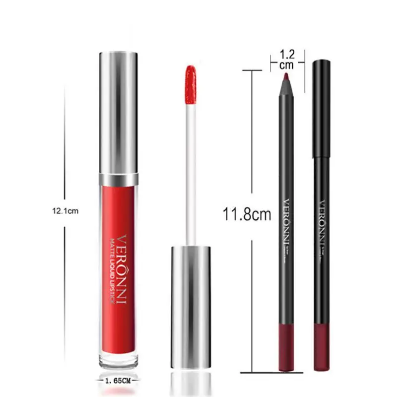 2 шт./компл. Pro Водонепроницаемый с контурным карандашом для губ Длительное