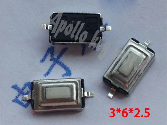 Микропереключатель SMD тактильная кнопка для OPEL VECTRA BMW PEUGEOT 206 207 REMOTE KE (Размер: 3*6*2 5)