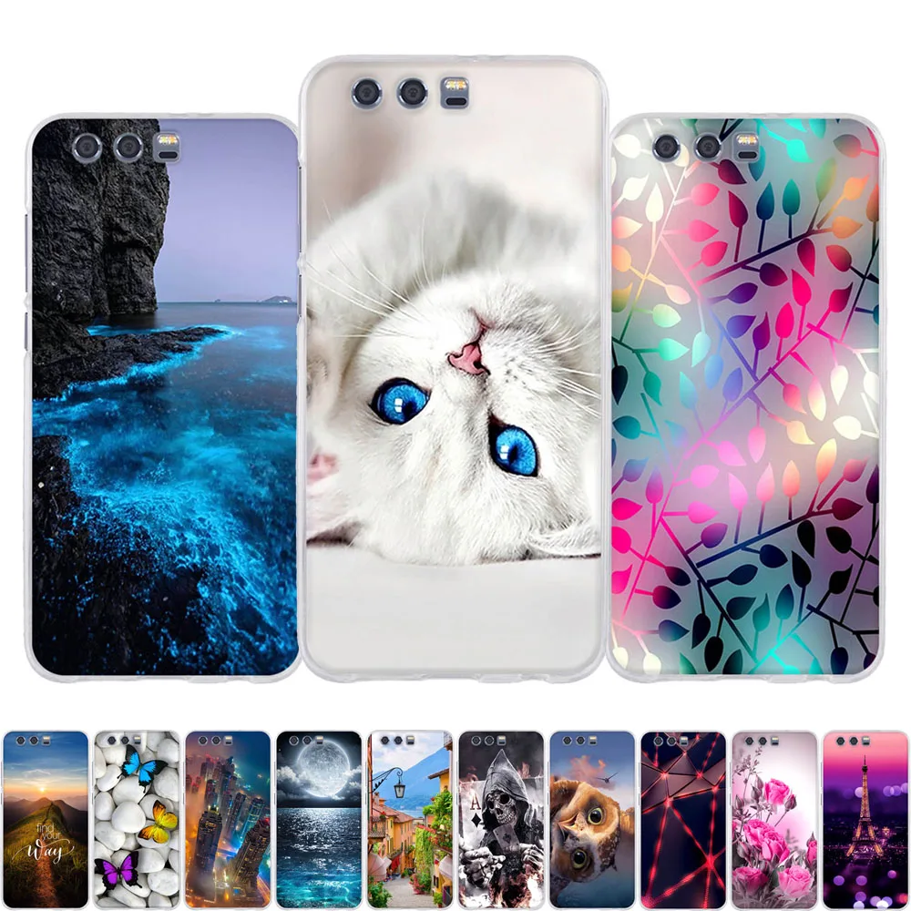 Чехол для Huawei Honor 9 мягкий Ультратонкий силиконовый чехол из ТПУ чехлы телефонов 3D