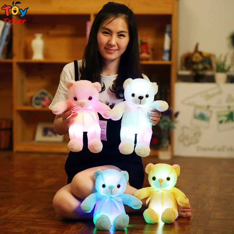 Светящийся плюшевый мишка светящаяся плюшевая игрушка мягкая кукла для