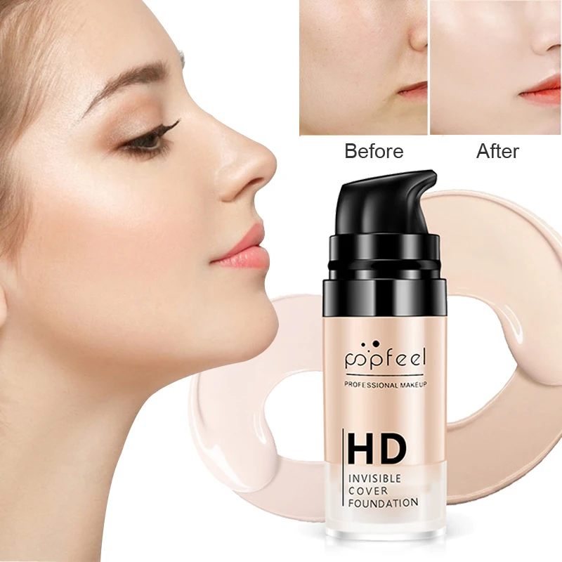 Контурирующий консилер для лица Popfeel водостойкий тональный крем с шелковистой текстурой и полным покрытием, корректор макияжа.