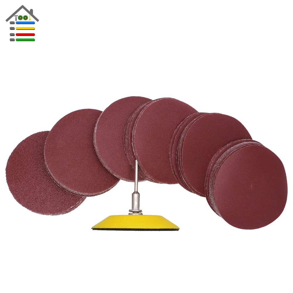 Шлифовальный диск 61 шт. 75 мм набор шлифовальных дисков 80 600 многозернистая