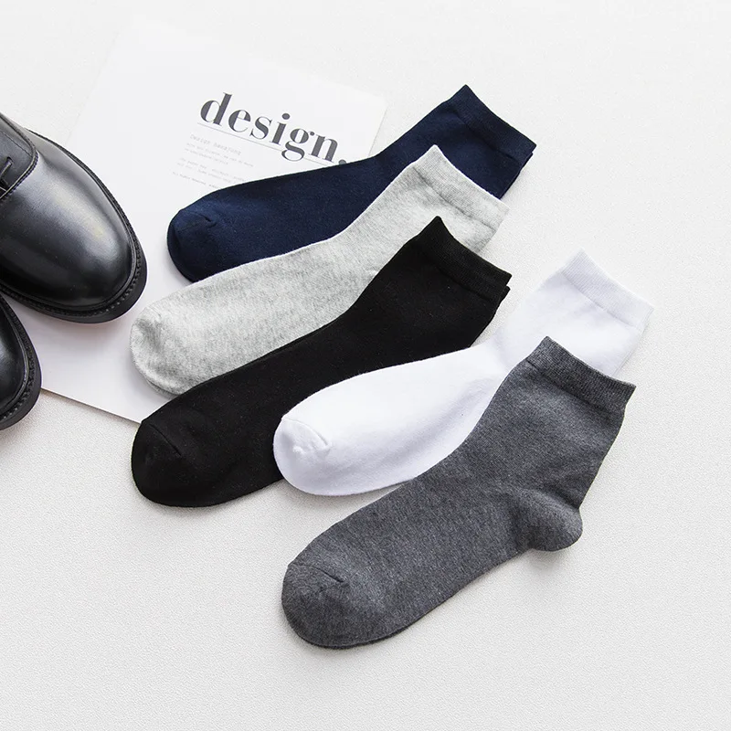 5 пар/лот высококачественные мужские носки Повседневные Дышащие в полоску для